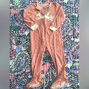 Toddler Girl Fleece Zipper Pajamas